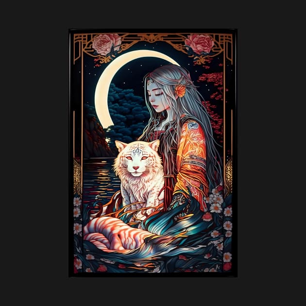 A Girl and her Tiger Companion by GozuDesigns