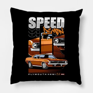 Retro 1970 Hemi Cuda Pillow