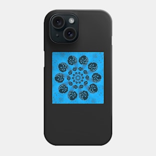 Blue kaleidoscope effect Phone Case