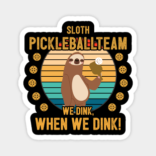 Funny Pickleball Player Gift Sloth Magnet