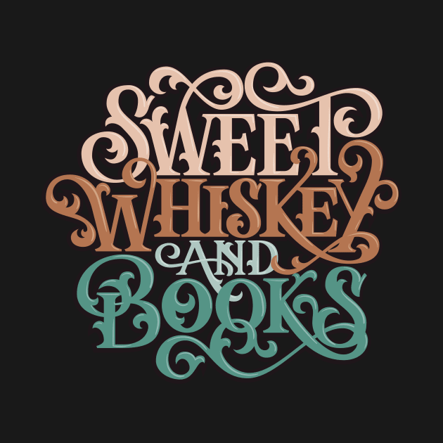 Sweet Whiskey and Books by polliadesign