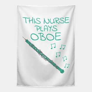This Nurse Plays Oboe, Oboist Woodwind Musician Tapestry