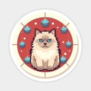 Ragdoll Cat Xmas  Ornament, Love Cats Magnet