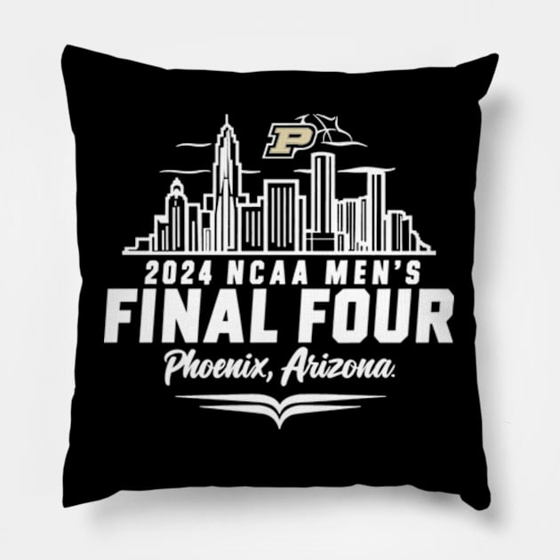 Purdue Boilermakers Final Four 2024 basketball city Pillow by YASSIN DESIGNER