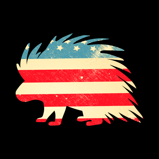 American Flag Porcupine by finchandrewf