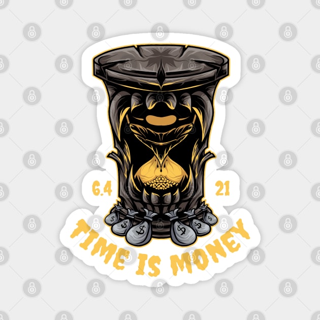 Hourglass ( Tiime Is Money) Magnet by can.beastar