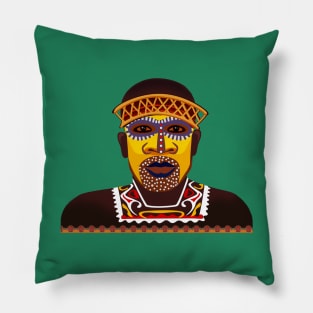 African Tribesman 2 Pillow