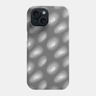 Halftone bitmap lines retro Eggs Black White Pattern Phone Case