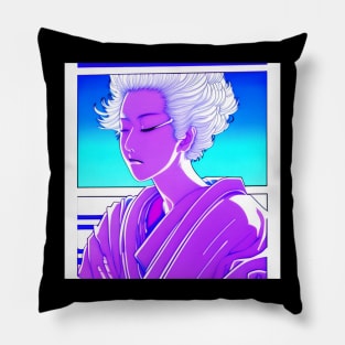 The woman who is meditating. Pillow