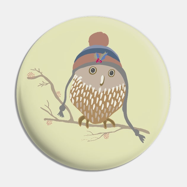 Winter owl Pin by Flyingrabbit