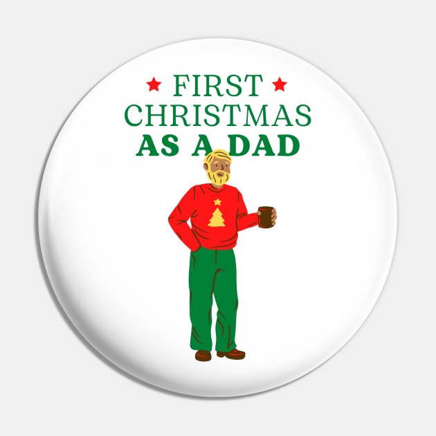 ⭐ First ⭐ Christmas as a DAD - Ugly Christmas Pin by Pop Cult Store