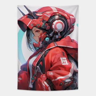 Red Anime PIlot Tapestry