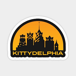 Kittydelphia logo - golden sunset Magnet