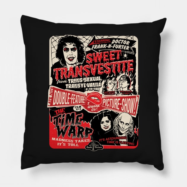 Rocky Horror Double Feature Picture Show - Dr. Frank-n-Furter Pillow by PistolPete315