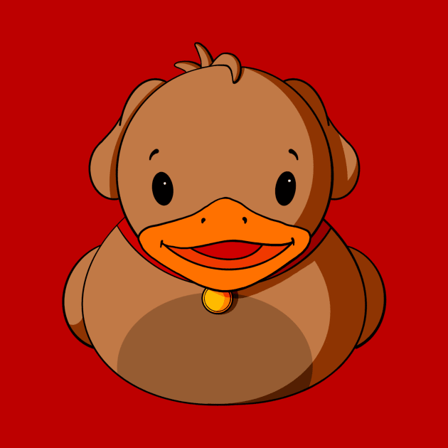 Brown Dog Rubber Duck by Alisha Ober Designs