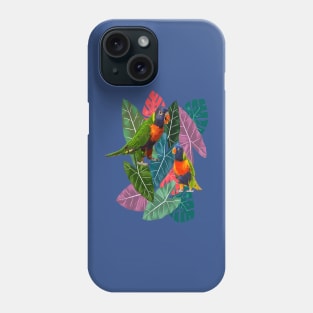 Parrots and Tropical Leaves Phone Case