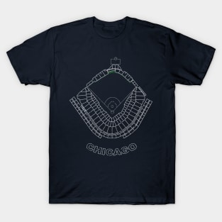 Wrigley Field White Pennant T-Shirt