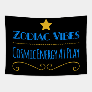 Zodiac Vibes Cosmic Energy At Play Tapestry