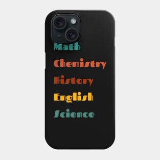 subject labels Phone Case