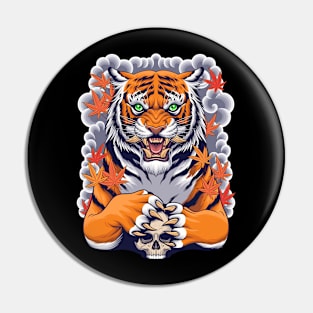 Tiger skull Pin