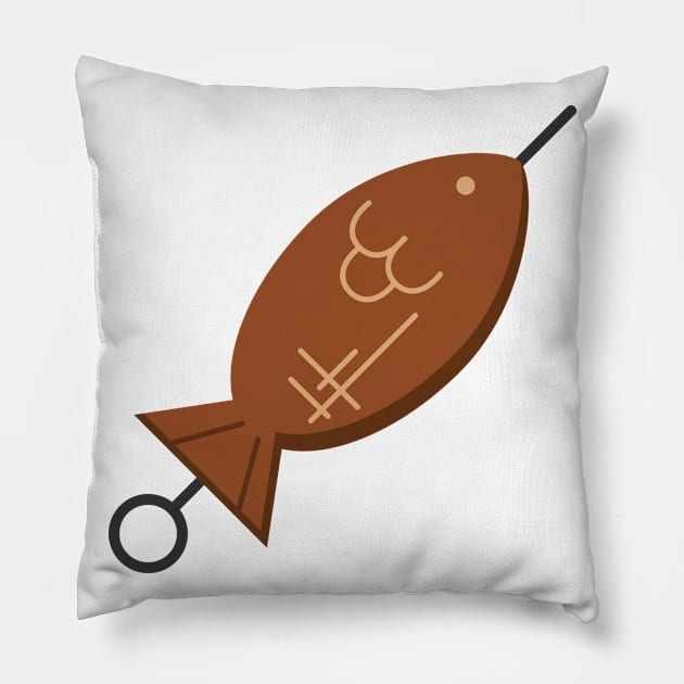 Fish Kebab Pillow by Jonathan Wightman