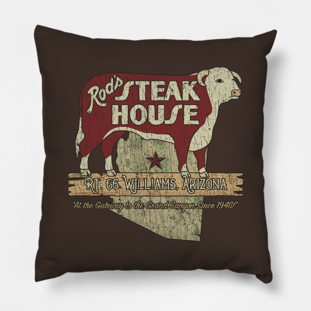 Rod's Steak House 1946 Pillow by JCD666