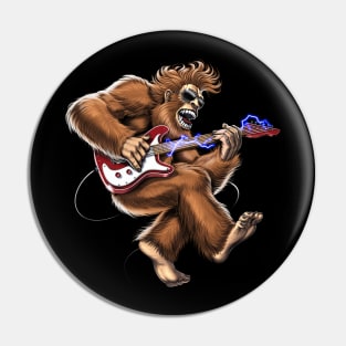 Bigfoot Guitarist Pin