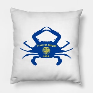 Oregon Crab Flag Pillow