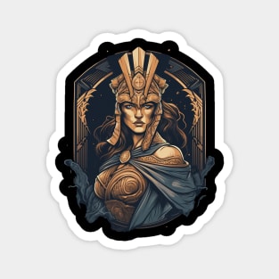Athena Greek Goddess of War Portrait Magnet