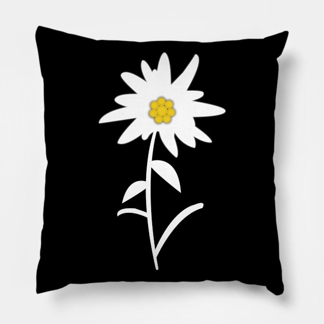 Alps Edelweiss Flower Austria Germany Pillow by Tesign2020