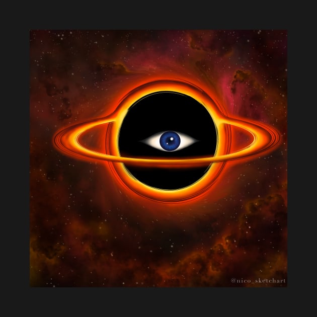 Open your eyes black hole by NicoSketchArt