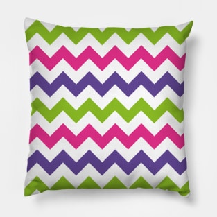 Chevron pattern - bold and neon Pillow