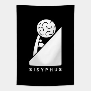 Sisyphus,Minimalist design for ancient Greek mythology fans Tapestry