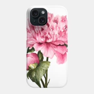 Loose Watercolor Peony 3 Phone Case