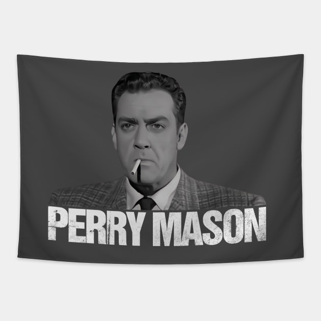 Perry Mason - Raymond Burr Tapestry by wildzerouk