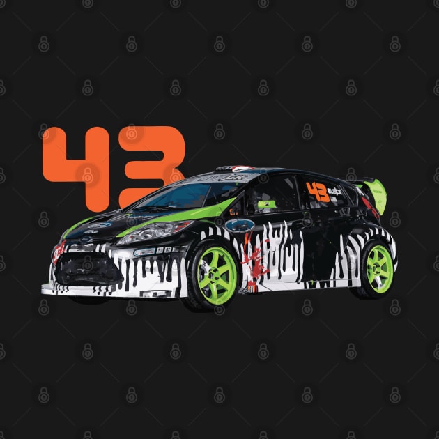 Gymkhana Three Ford Fiesta Rally Cross Car 43 block 43ver by cowtown_cowboy