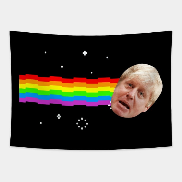 Boris Johnson Nyan Cat Tapestry by Nova5