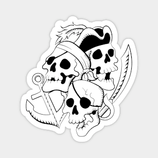 Skull Pirates Magnet