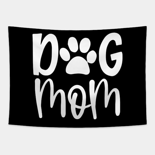 Dog Mom Paw Tapestry by DragonTees