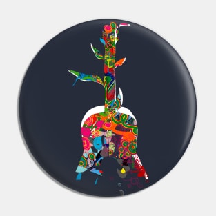 Psychedelic guitar Pin