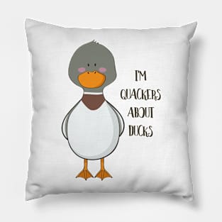 Quackers About Ducks, Funny Duck Love Pillow