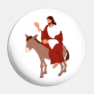 jesus riding donkey Pin