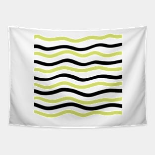 Black and Green Strokes Pattern Design Tapestry