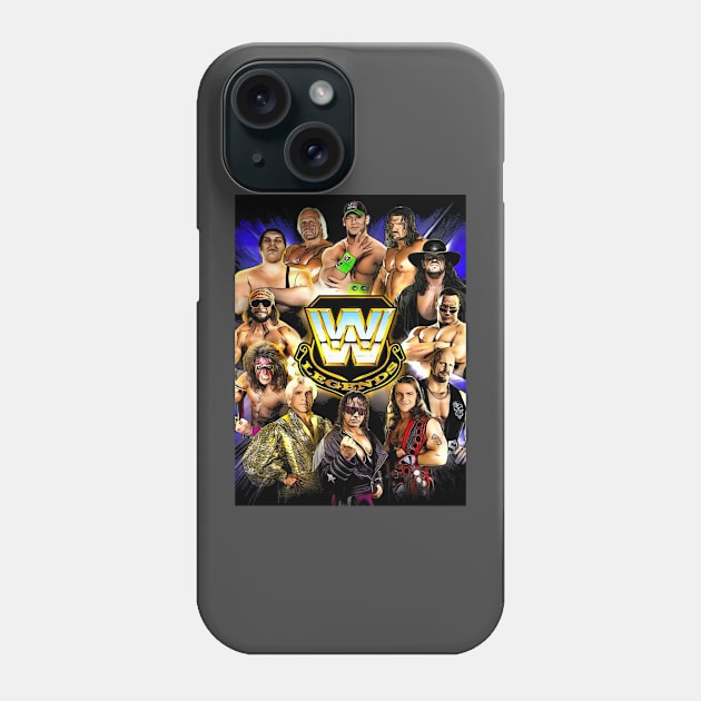 90s legends wrestlers Phone Case by SAN ART STUDIO 