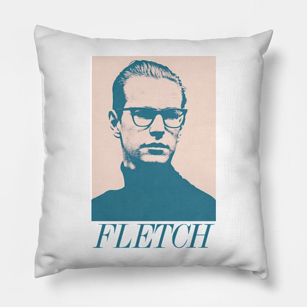 Fletch --- Depeche Mode  ---- Retro Fan Art Design Pillow by unknown_pleasures