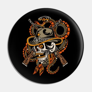 Cowboy skull Pin