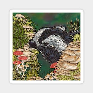 Badger Woodland Walk Magnet