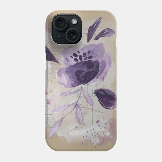 flor violeta Phone Case by retalls print & Co.