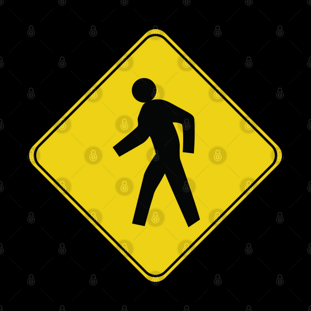 Caution Road Sign Person Crossing by shanestillz