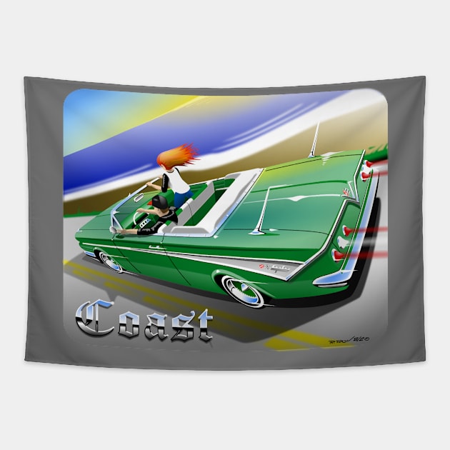 Just Coast (Emerald) Tapestry by rroydesign